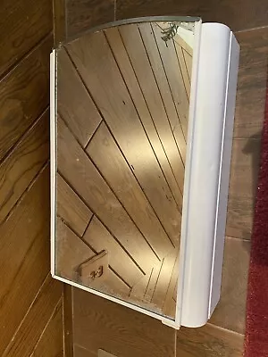 Vtg Mid Century Mirrored Medicine Cabinet Tombstone 19” XL 7 Shelves! 19” Tall • $59