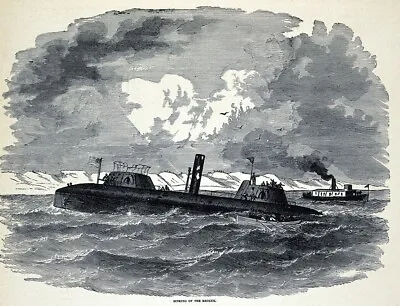 Harper's Civil War Print Sinking Of USS Keokuk Ironclad Morris Island SC 1863 • $9.99