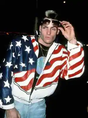 American Flag Vanilla Ice Leather Jacket • $109.99
