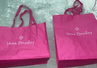 Vera Bradley Shopping Bags Gift Bags Market Totes Large-XL Eco Reuse LOT OF 2 • $14