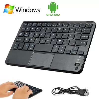 Wireless Mini Handheld Remote Keyboard With Touchpad Work Android TV Box Windows • $25.99