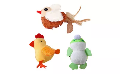 Chirping Cat Toy Electronic Plush Catnip Toy Realistic Interactive Pet Supplies • $14.18