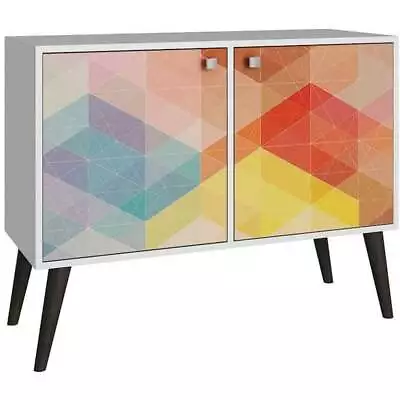 Atlin Designs 2-Door Mid-Century Wood Console Table In Multi-Color • $182.99