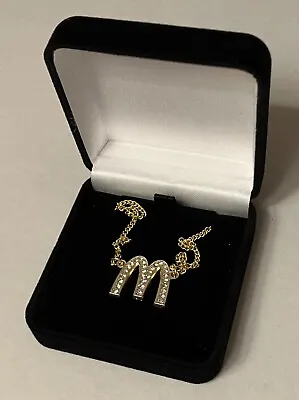 McDonalds Swarovski Crystals Golden Arches Necklace • $55