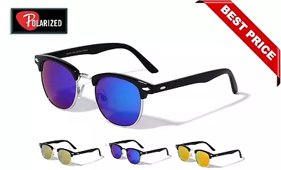 Retro Vintage Polarized Sunglasses Mens UV400 Half Metal Frame Club Sunglasses • $12.98