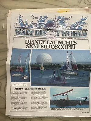 1985 Walt Disney World NEWS V3 #15 Magic Kingdom Epcot Center SKYLEIDOSCOPE WDW • $5