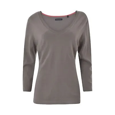Marc O'Polo Womens Tunic Pullover Tops Long Sleeves Hazelwood Deep V-Neck Size L • £29.28