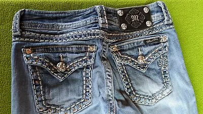 Miss Me Jeans Womens Size 26  Straight Light Wash Distressed • $28.99