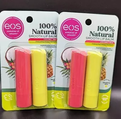 Eos Super Soft Shea Lip Balm Coconut Milk & Pineapple Passionfruit 2 Pkgs • $11.99