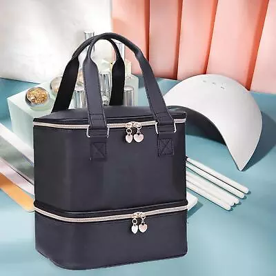 Nail Polish Carrying Case Bag Zipper For Nail Varnish Manicure Sets Cosmetic • £21.55