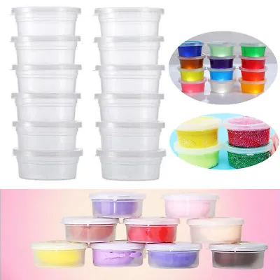 $12.59 • Buy 12 Pc Slime Storage Containers Foam Ball Storage Cups Containers With Lids AU ST