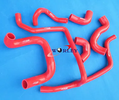 RED For BMW E30 M20 325 325i 6cy 1988-1993 89 90 91 Silicone Radiator Hose Kit • $68