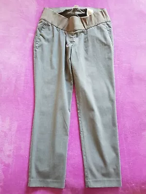 H&M Mama Maternity Size 14/EUR 42 Under Bump Slim Smart Work Trousers L27  Grey • $10.74