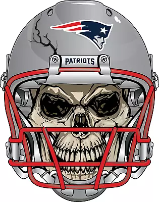 New England Patriots Skull Helmet Vinyl Decal / Sticker 10 Sizes!! Tracking!! • $9.99