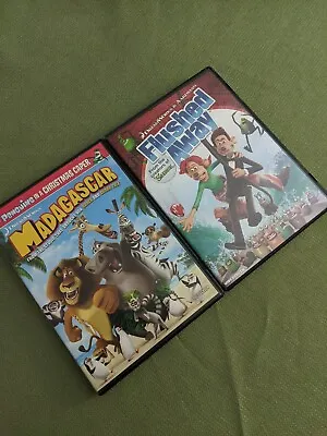 FLUSHED AWAY (Widescreen) - MADAGASCAR (Full Screen)  Set Of 2 DVD  DreamWorks • $6.98