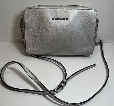 Michael Kors Jet Set Travel Metallic Leather Crossbody • $55