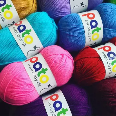 Cygnet PATO Everyday Knitting Yarn 100% Acrylic Wool 100g Ball 48 Colours • £1.99