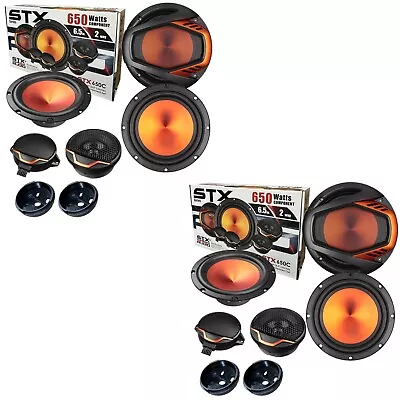 4x STX 1300W Total 6.5-Inch 2-Way Car Audio Component Speakers System 6-1/2  • $89.99