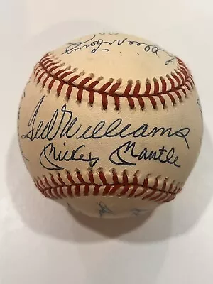 500 Home Run Club - 11 Autographs Baseball Williams ￼ Mickey Mantle-Ted Williams • $500