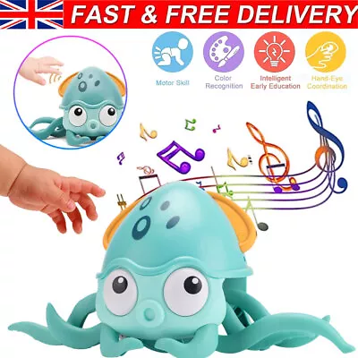 Crawling Octopus Baby Toys Sensory Toy For 1 2 Year Old Boys Girls Birthday Gift • £8.98