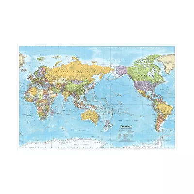 Large World Map A1 A2 Political Educational Poster Art Chart Wall Decor • £17.11