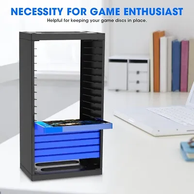 $31.14 • Buy Game Disc Storage Tower Double Layer Shelf Stand Organizer For PS4 Slim Pro