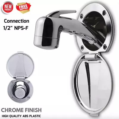 Marine Recessed Transom Shower Sprayer Pull-out Hose For Boat Fresh Water Wash • $159.97