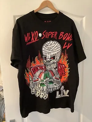 The Weeknd X Warren Lotas Xo Nfl Super Bowl Lv Tee T-shirt Black Size Xl • £75