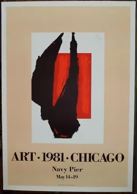 Robert Motherwell  Untitled  (Chicago) Limited Edition Poster 1981 MINT • $125