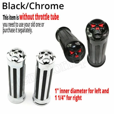 $37.80 • Buy 1  Motorcycle Skull Handlebar Hand Grips For Yamaha V Star 1100 XVS1100 Custom
