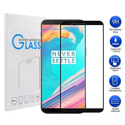 $4.25 • Buy Full Coverage Tempered Glass LCD Screen Protector For OnePlus 6, 6T, 5, 5T
