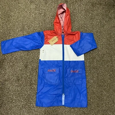 £20.28 • Buy Rare Vintage Youth Coca-Cola Rain Jacket-Size-7-NWT