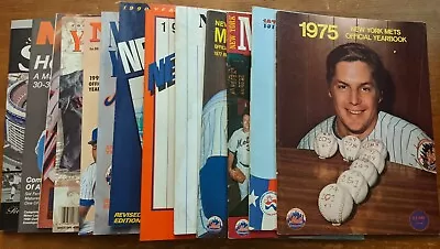 Lot Of 12 NY Mets Yearbooks 1970s/1980s/1990s + Shea Stadium Book  • $60