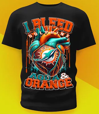 Miami Dolphins Bleed Shirt  Sizes!! Youth-6XL • $15.99