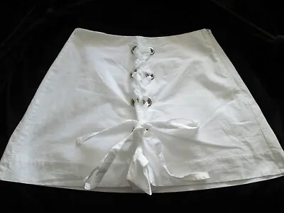 £2.99 • Buy Women's Zara Trafaluc Collection White Skort With Lace Up Detail, Size Xs