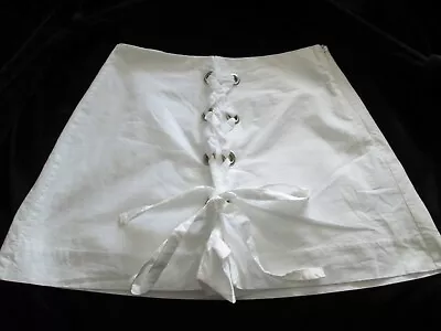 £2.99 • Buy Women's Zara Trafaluc Collection White Skort With Lace Up Detail, Size Xs