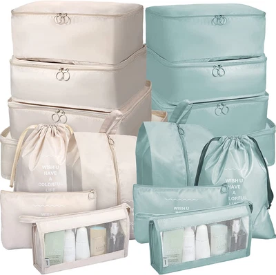 $10.35 • Buy 8 Set Packing Cubes For Suitcases Travel Luggage Packing Organizers Storage Bags
