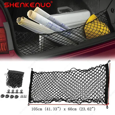 Envelope Style Trunk Cargo Net Storage For Car SUV Rear Universal Bag Hook US Y1 • $15.83