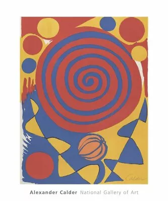 Untitled By Alexander Calder Art Print Abstract Spiral Circle Poster 20x24 • $34.95