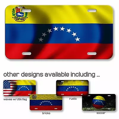 Aluminum License Plate - Flag Of Venezuela (Venezuelan) - Many Options • $13.49