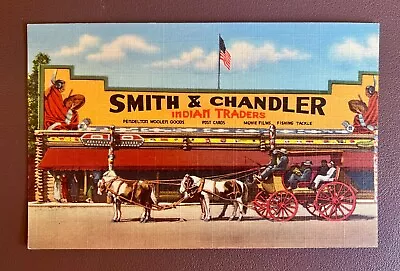 Smith & Chandler Indian Traders  Postcard West Yellowstone Montana Very Nice • $4.50