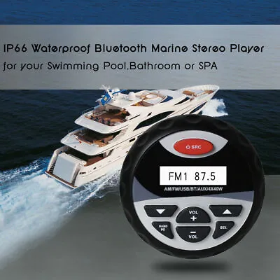 $44.25 • Buy Herdio 4   Boat Radio Marine Audio Waterproof Gauges Style Car Stereo AM/FM US