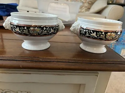 Villeroy And Boch Intarsia Chateau Collection Set Of 2 Lion Head Bowls NWOT • $74.95