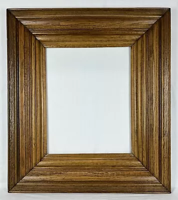 Antique Early 20th C Primitive Extra Wide Oak Wood Frame 16 X 20 Opening • $150