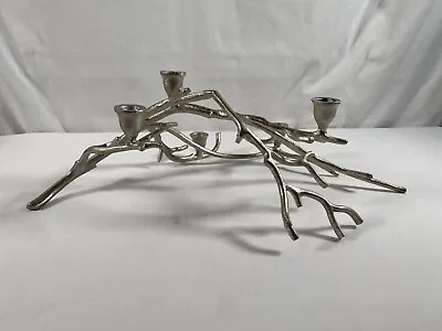 Silver Metal Branch 5 Candle Holder Tapers 23S3 • $27.25