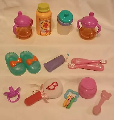 Lot Doll Accessories Baby Alive + More Toys~~~Bottles Shoes Etc • $29