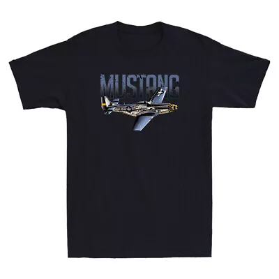 American Classics P51 Mustang World War II Military Airplane Retro Men's T-Shirt • $17.99