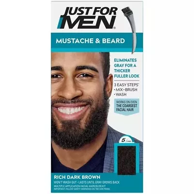 Just For Men Mustache And Beard M-47 Rich Dark Brown • $10.99