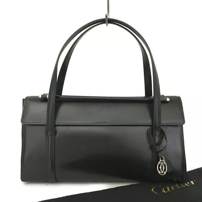 Must De Cartier Cabochon Muse Leather Shoulder Bag Black/9Y0987 • $1