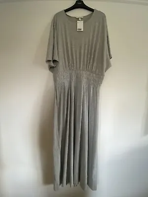 BNWT H&M Grey Short Sleeved Maxi Jersey Dress Size L • £10